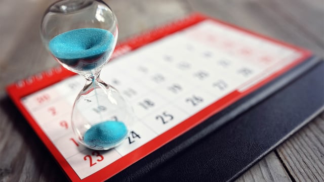 Timeglass på kalender
